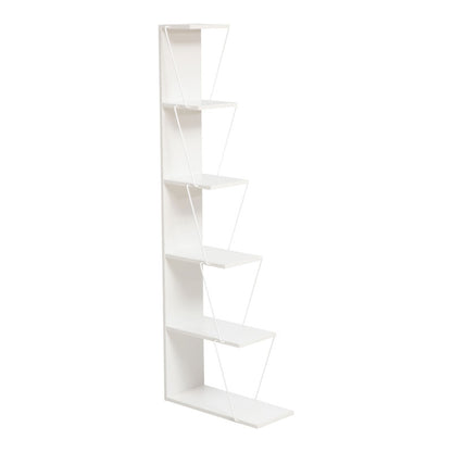 Bookcase mini Tars pakoworld white 130x22x146cm