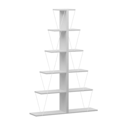 Bookcase mini Tars pakoworld white 130x22x146cm