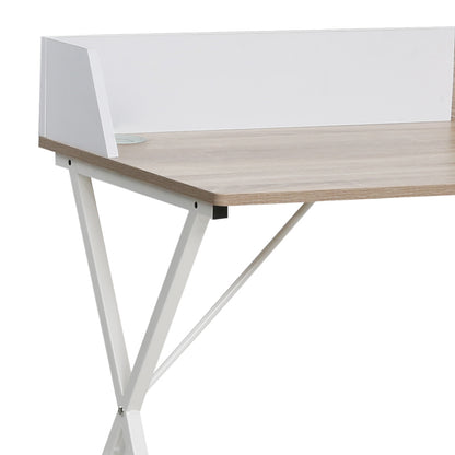 Zervan pakoworld melamine work desk in natural-white shade 90x50x85cm