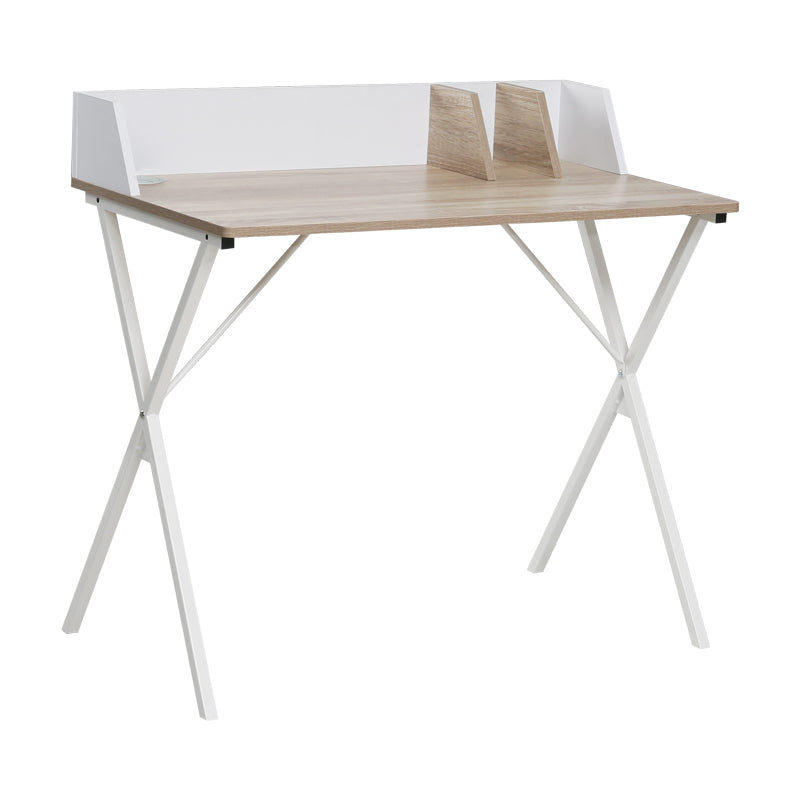 Zervan pakoworld melamine work desk in natural-white shade 90x50x85cm