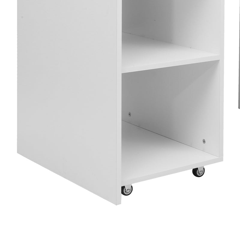 Tivizual pakoworld polymorphic cabinet-work desk folding melamine in white shade 140x60x72cm