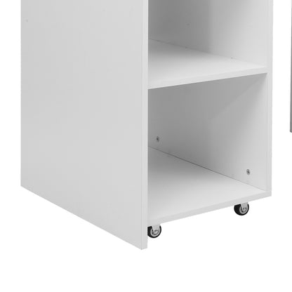 Tivizual pakoworld polymorphic cabinet-work desk folding melamine in white shade 140x60x72cm