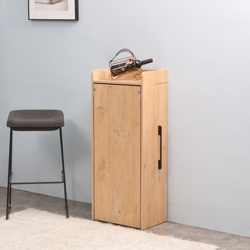 Winely pakoworld melamine bar table in natural shade and black metal 122x44.5x108cm