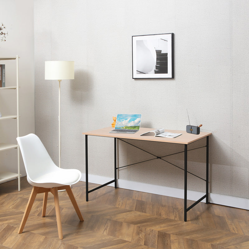 Work desk Senzia in natural color with black metal 120x60x75cm