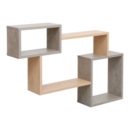 Wall shelf Beldra in natural-cement grey color 84x15x57.8cm