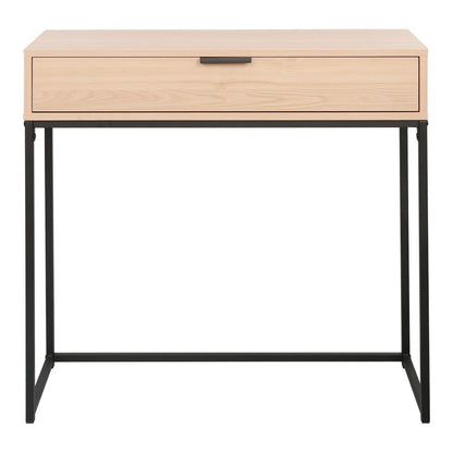 Console table Joumpa with drawer in natural color with black metal 80x28x76,5cm
