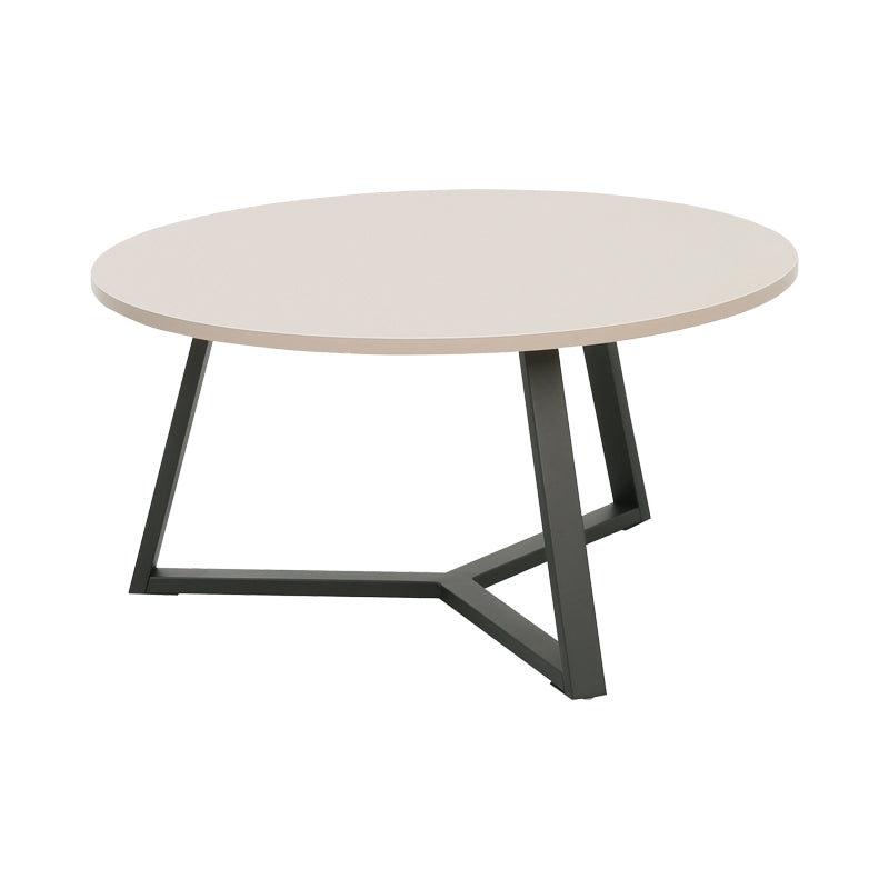 Coffee table Berton taupe with black metal D80x40cm