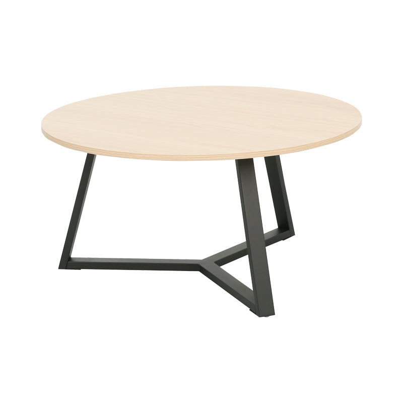 Coffee table Berton taupe with black metal D80x40cm