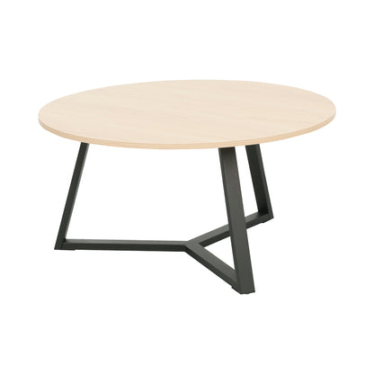 Coffee table Berton taupe with black metal D80x40cm