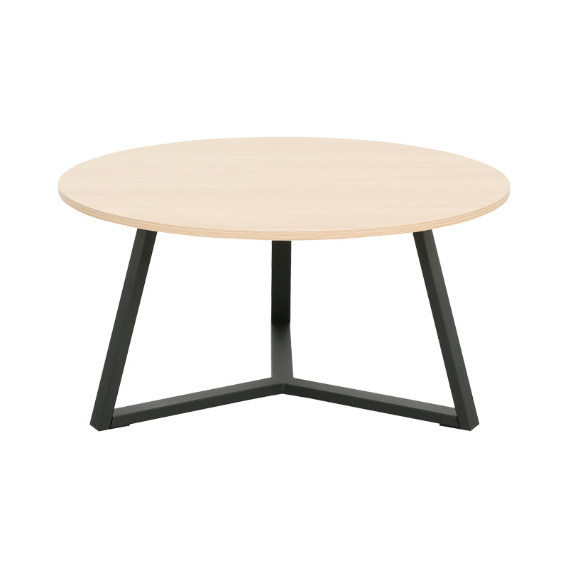 Coffee table Berton taupe with black metal D80x40cm