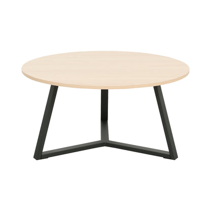 Coffee table Berton taupe with black metal D80x40cm