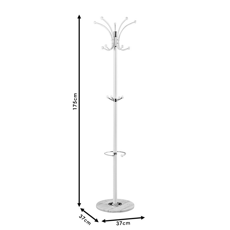 Coat Stand Nicolo pakoworld metal white D37x175cm