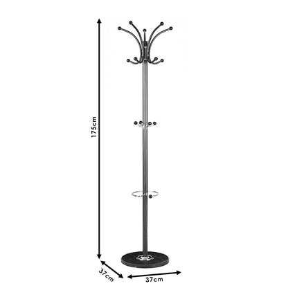 Coat Stand Nicolo pakoworld metal black D37x175cm