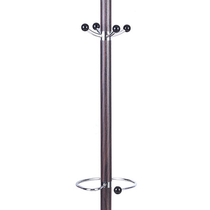 Coat Stand Nicolo pakoworld metal walnut D37x175cm