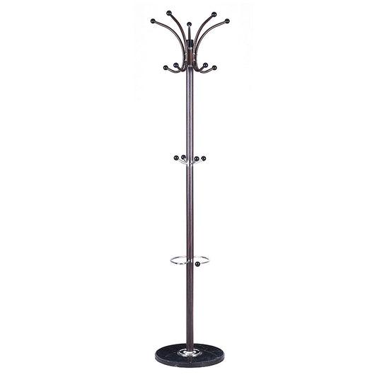 Coat Stand Nicolo pakoworld metal walnut D37x175cm