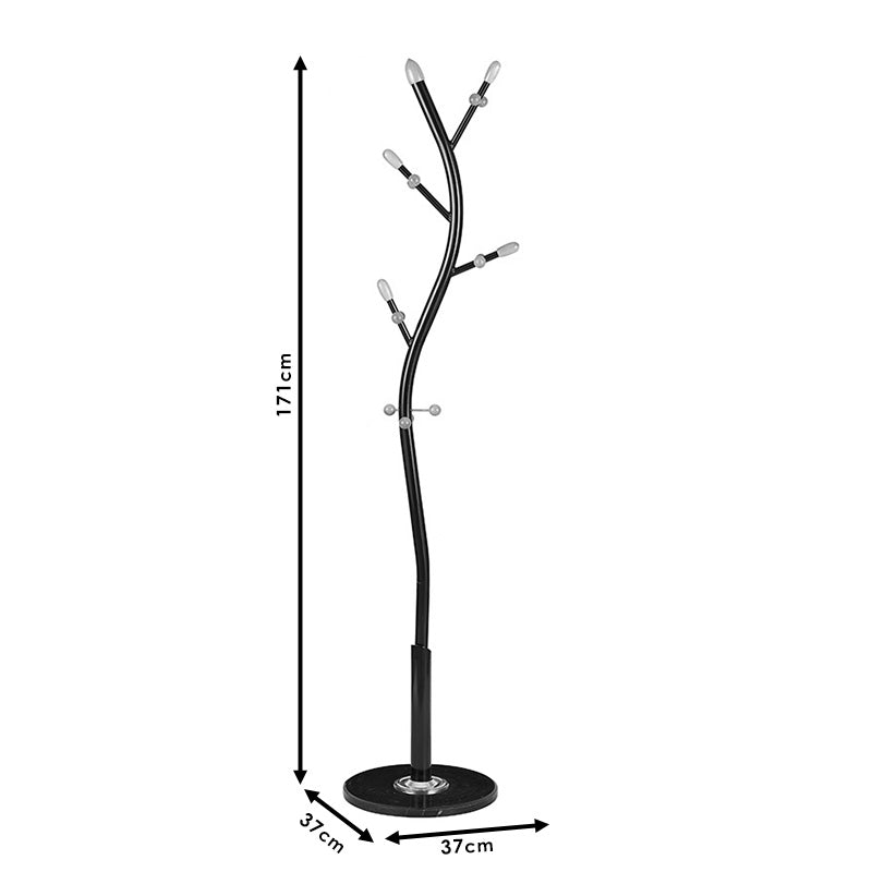 Coat Stand Sergio pakoworld metal black-natural D37x171cm