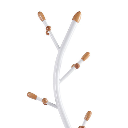 Coat Stand Sergio pakoworld metal white-natural D37x171cm