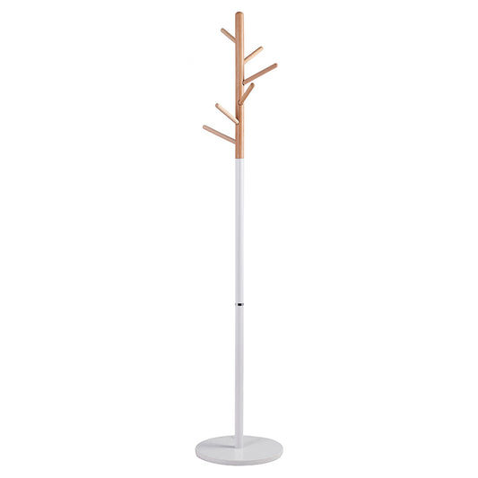 Coat Stand Marianna pakoworld metal white-natural D37x169cm