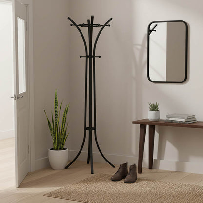 Zensine metal clothes rack in black shade 51x63x175cm