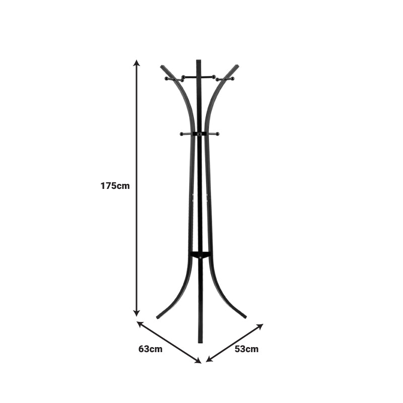 Zensine metal clothes rack in black shade 51x63x175cm