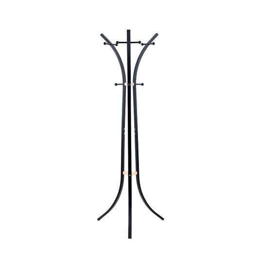 Bamile clothes rack black metal and natural rubberwood 51x63x175cm