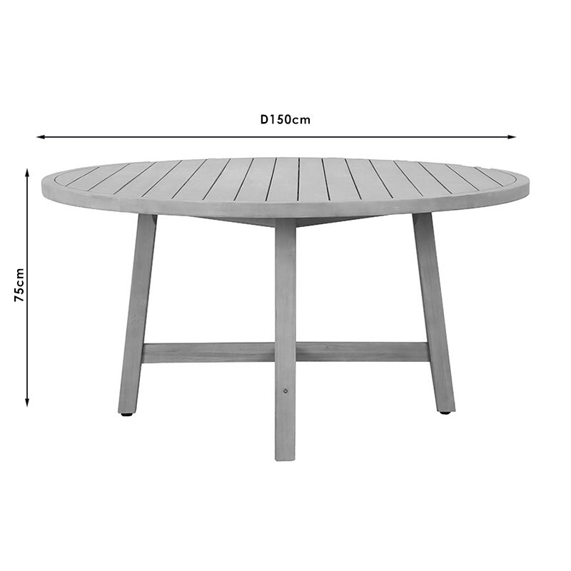 Spice table pakoworld solid acacia wood D150x75cm