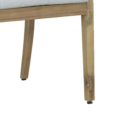 Bolen pakoworld armchair solid acacia wood-beige fabric 59x63.2x89.9cm