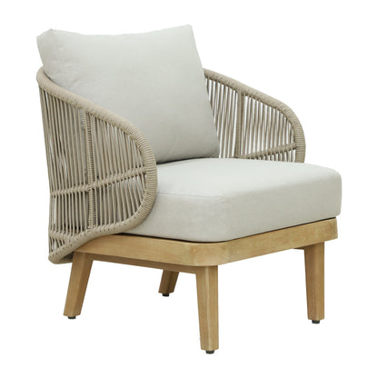 Peregine pakoworld 4pc living room set solid eucalyptus wood-beige fabric