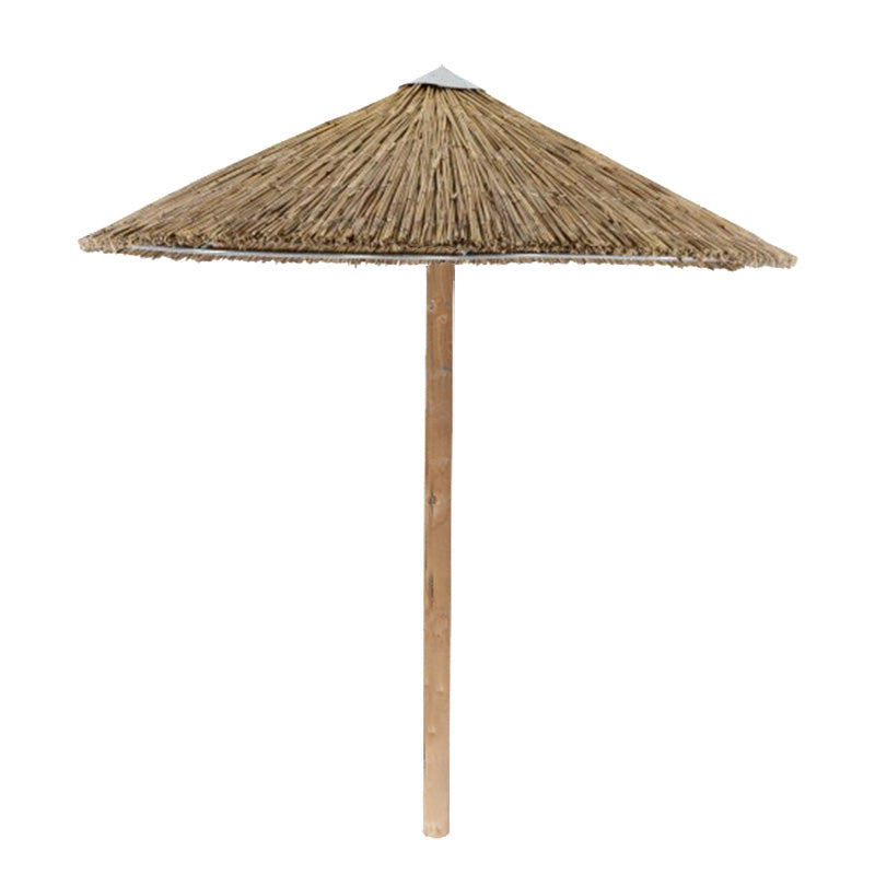 Solaris umbrella round  metal fir wood natural D210χ270εκ