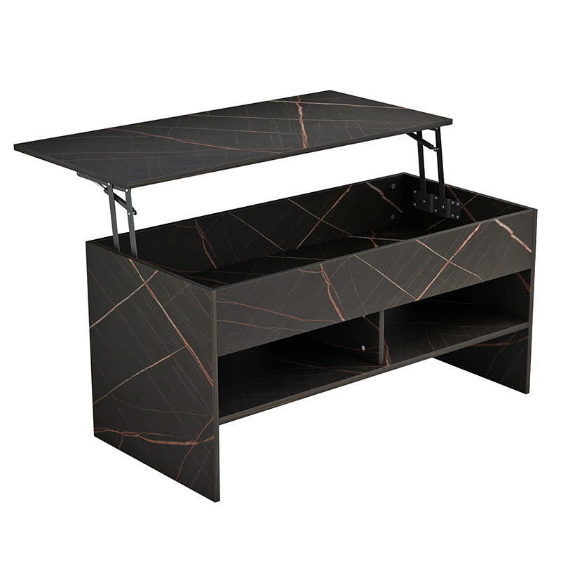 Law pakoworld polymorphic black marble coffee table 100x48x50cm