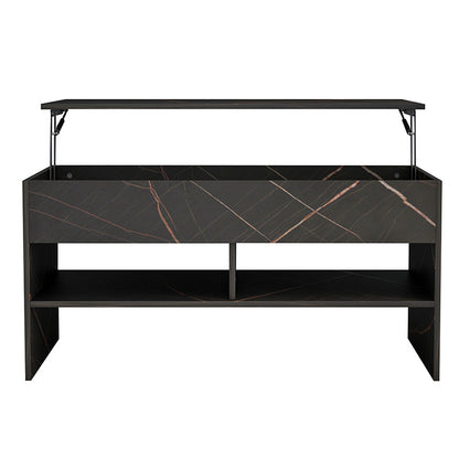 Law pakoworld polymorphic black marble coffee table 100x48x50cm