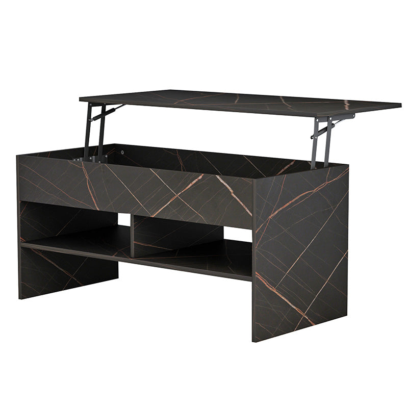 Law pakoworld polymorphic black marble coffee table 100x48x50cm