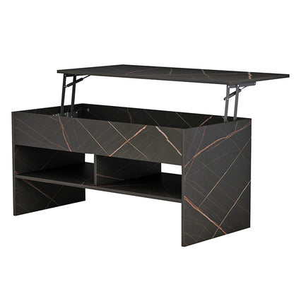 Law pakoworld polymorphic black marble coffee table 100x48x50cm