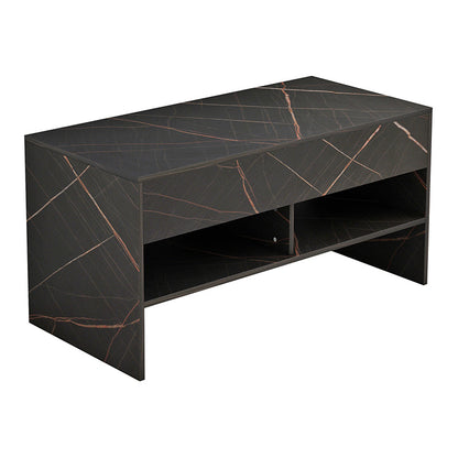 Law pakoworld polymorphic black marble coffee table 100x48x50cm