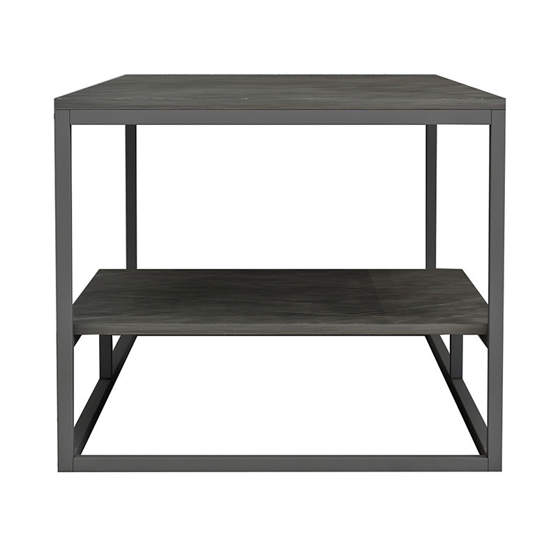 Coffee table Tondo pakoworld grey marble-dark grey 120x60x50cm