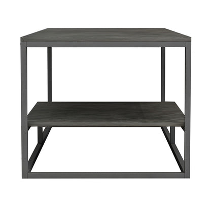 Coffee table Tondo pakoworld grey marble-dark grey 120x60x50cm