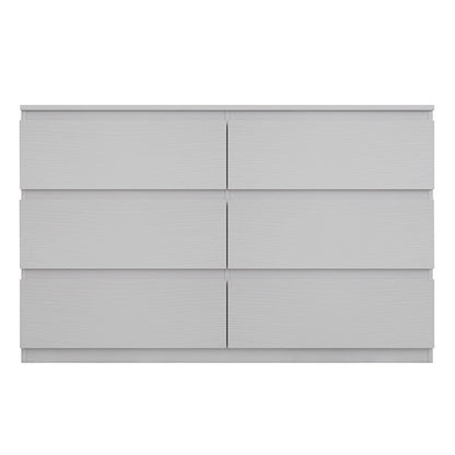 Chest of drawers Cindy pakoworld 6 drawers white 120x40x75cm