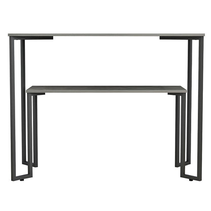 Console Homer pakoworld in grey marble-black 110x48x85cm