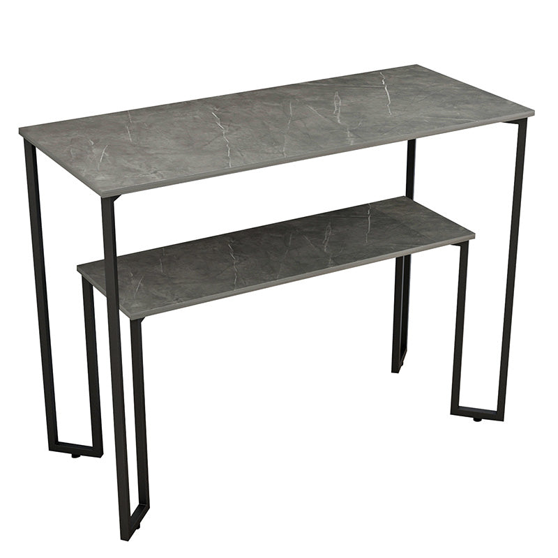 Console Homer pakoworld in grey marble-black 110x48x85cm