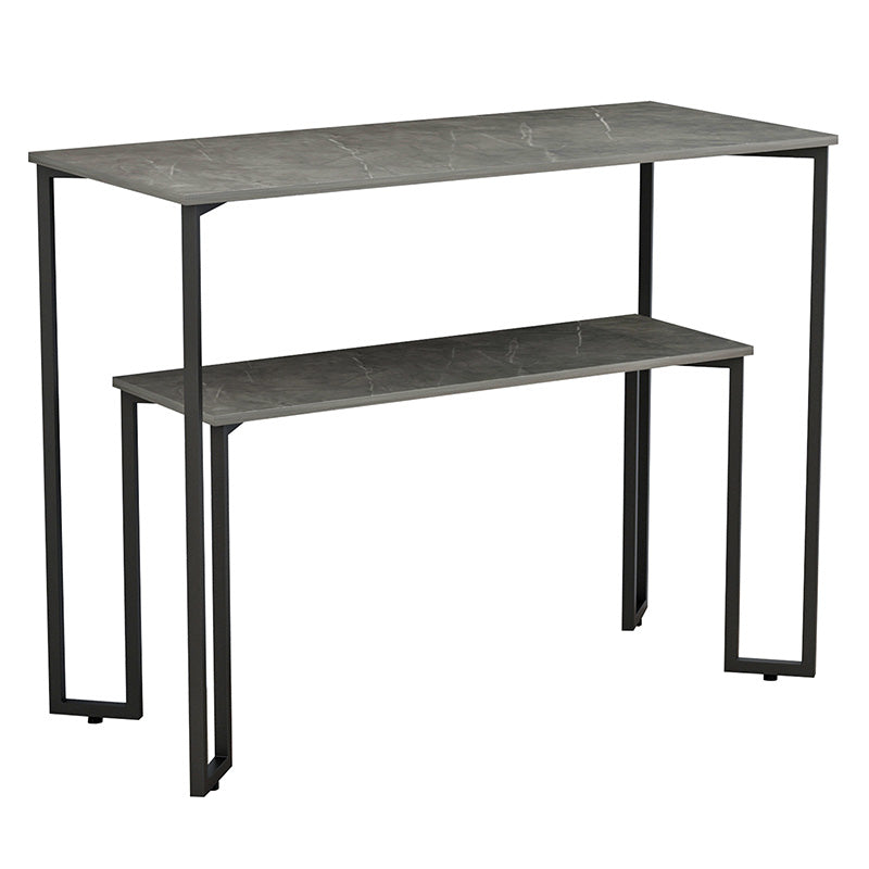 Console Homer pakoworld in grey marble-black 110x48x85cm