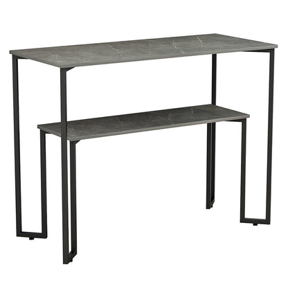 Console Homer pakoworld in grey marble-black 110x48x85cm