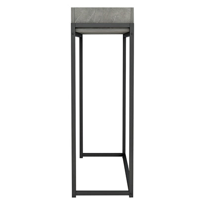 Console Mentez pakoworld in grey marble-black 100x30x90cm