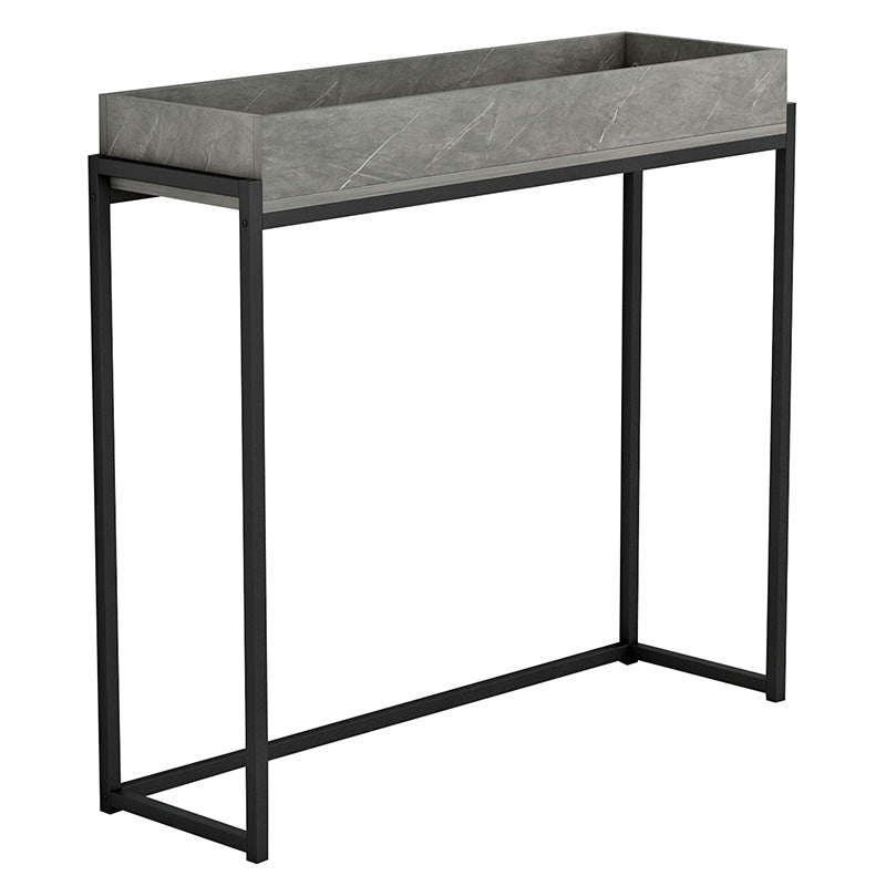 Console Mentez pakoworld in grey marble-black 100x30x90cm