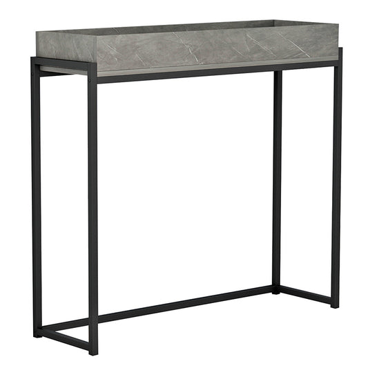 Console Mentez pakoworld in grey marble-black 100x30x90cm