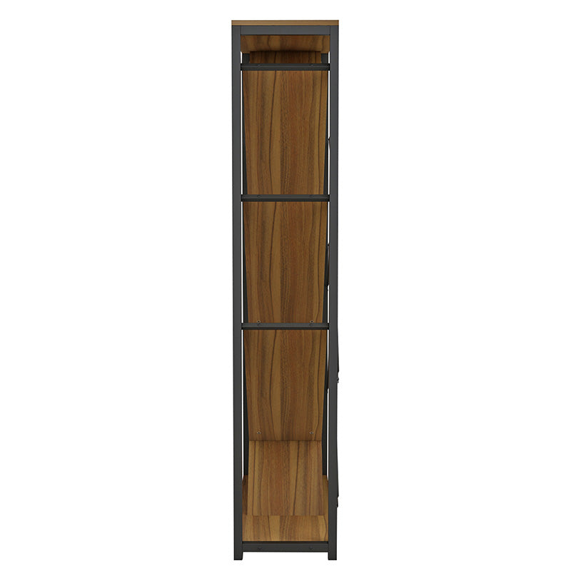 Bookcase Alex pakoworld walnut-black 74x30x153cm