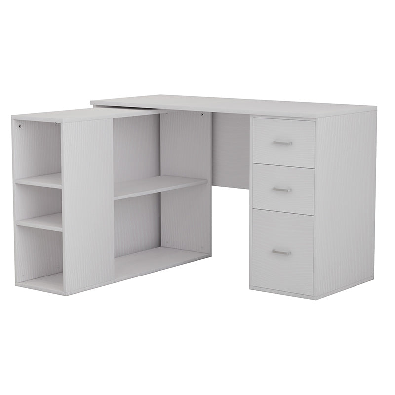 Polina pakoworld corner desk detachable color white 120x100x75cm