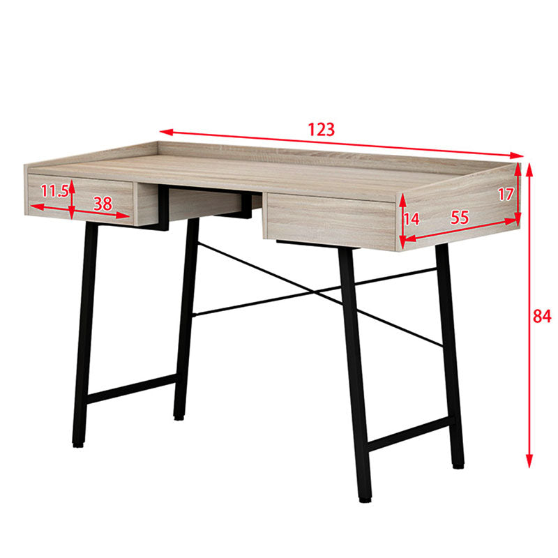 Navona pakoworld desk color sonoma-black 123x55x84cm