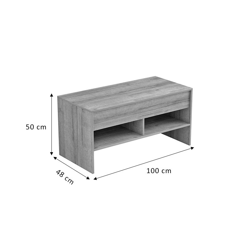 Law pakoworld polymorphic natural coffee table 100x48x50cm