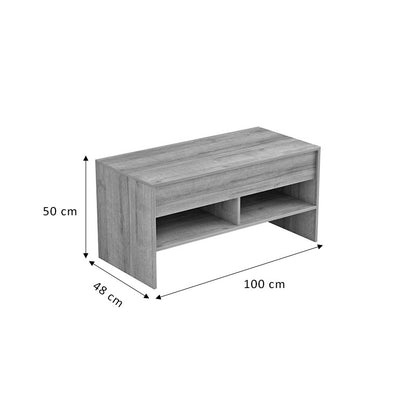 Law pakoworld polymorphic natural coffee table 100x48x50cm