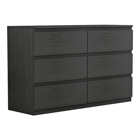 Chest of drawers Cindy pakoworld 6 drawers wenge 120x40x75cm